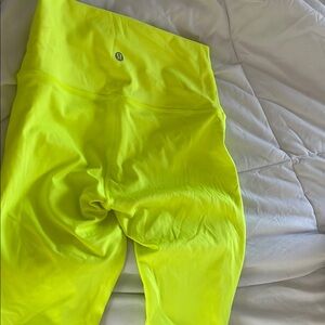 lululemon athletica Neon Yellow Leggings Wunder Under Size